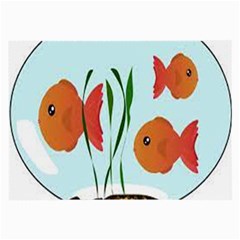 Fishbowl Fish Goldfish Water Large Glasses Cloth by artworkshop