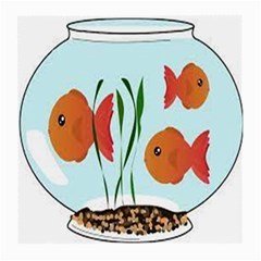 Fishbowl Fish Goldfish Water Medium Glasses Cloth by artworkshop