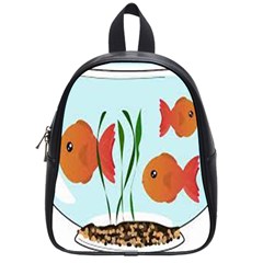 Fishbowl Fish Goldfish Water School Bag (small) by artworkshop