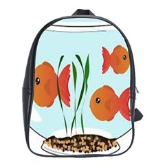 Fishbowl Fish Goldfish Water School Bag (large) by artworkshop