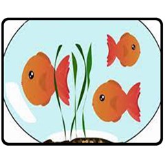 Fishbowl Fish Goldfish Water Fleece Blanket (medium)  by artworkshop