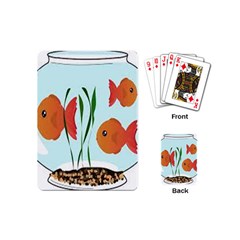 Fishbowl Fish Goldfish Water Playing Cards Single Design (mini) by artworkshop