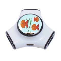 Fishbowl Fish Goldfish Water 3-port Usb Hub by artworkshop