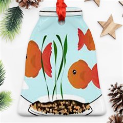 Fishbowl Fish Goldfish Water Bell Ornament (two Sides) by artworkshop