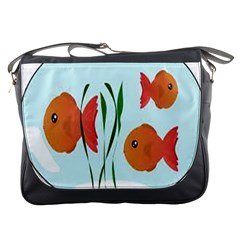 Fishbowl Fish Goldfish Water Messenger Bag by artworkshop