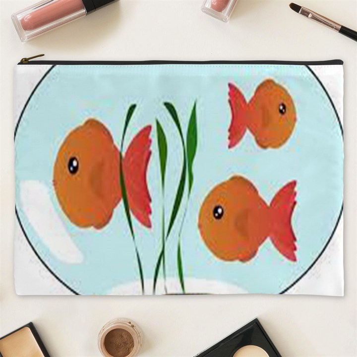 Fishbowl Fish Goldfish Water Cosmetic Bag (XXXL)