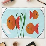 Fishbowl Fish Goldfish Water Cosmetic Bag (XXXL) Back