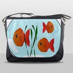 Fishbowl Fish Goldfish Water Messenger Bag by artworkshop