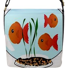 Fishbowl Fish Goldfish Water Flap Closure Messenger Bag (s) by artworkshop