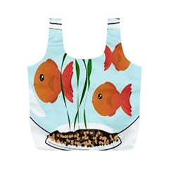 Fishbowl Fish Goldfish Water Full Print Recycle Bag (m) by artworkshop