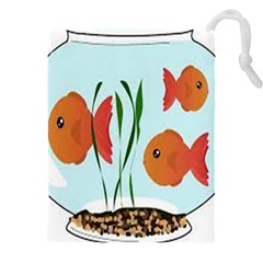 Fishbowl Fish Goldfish Water Drawstring Pouch (4xl) by artworkshop