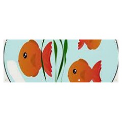 Fishbowl Fish Goldfish Water Banner And Sign 8  X 3  by artworkshop