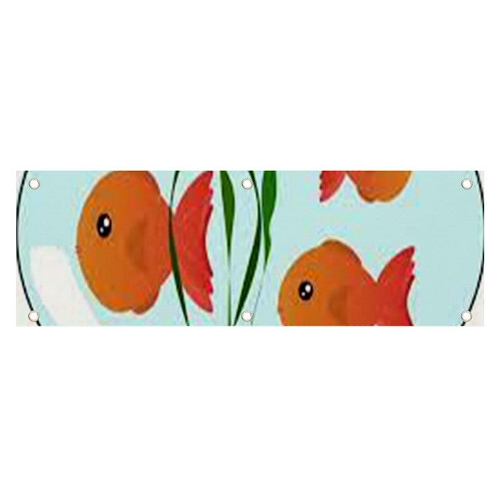 Fishbowl Fish Goldfish Water Banner and Sign 6  x 2 