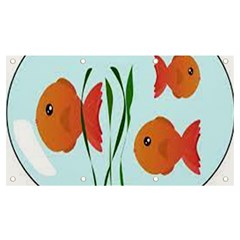 Fishbowl Fish Goldfish Water Banner And Sign 7  X 4  by artworkshop