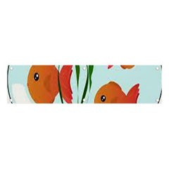 Fishbowl Fish Goldfish Water Banner And Sign 4  X 1  by artworkshop