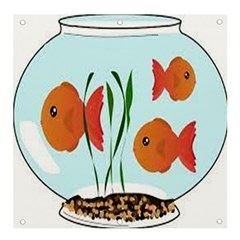 Fishbowl Fish Goldfish Water Banner And Sign 4  X 4  by artworkshop