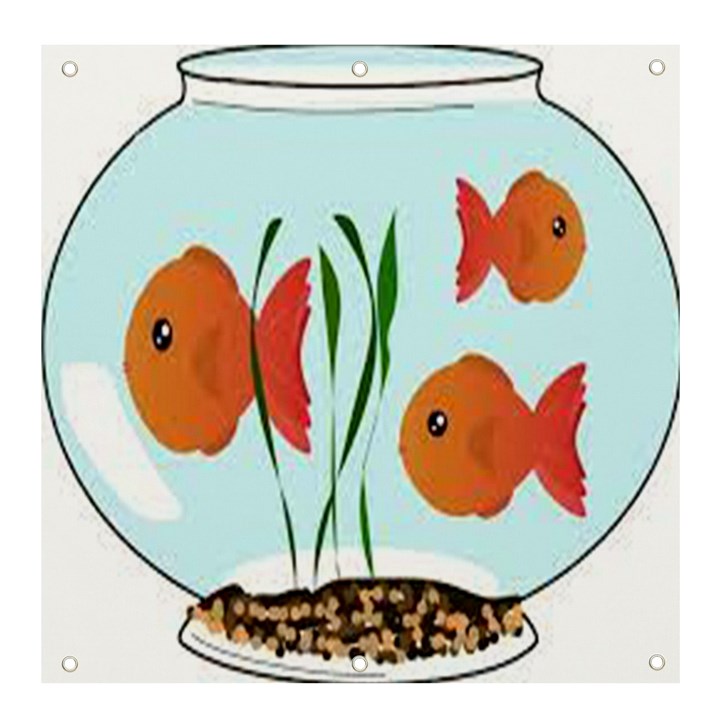 Fishbowl Fish Goldfish Water Banner and Sign 4  x 4 