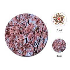 Japanese Sakura Background Playing Cards Single Design (round) by artworkshop