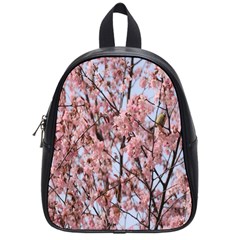 Japanese Sakura Background School Bag (small) by artworkshop