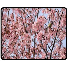 Japanese Sakura Background Fleece Blanket (medium)  by artworkshop