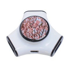 Japanese Sakura Background 3-port Usb Hub