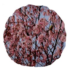 Japanese Sakura Background Large 18  Premium Round Cushions by artworkshop