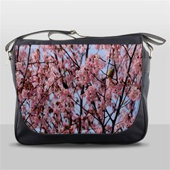 Japanese Sakura Background Messenger Bag by artworkshop