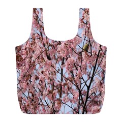 Japanese Sakura Background Full Print Recycle Bag (l) by artworkshop