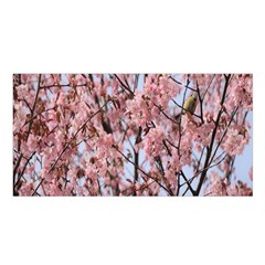 Japanese Sakura Background Satin Shawl 45  X 80  by artworkshop