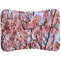 Japanese Sakura Background Velour Seat Head Rest Cushion by artworkshop