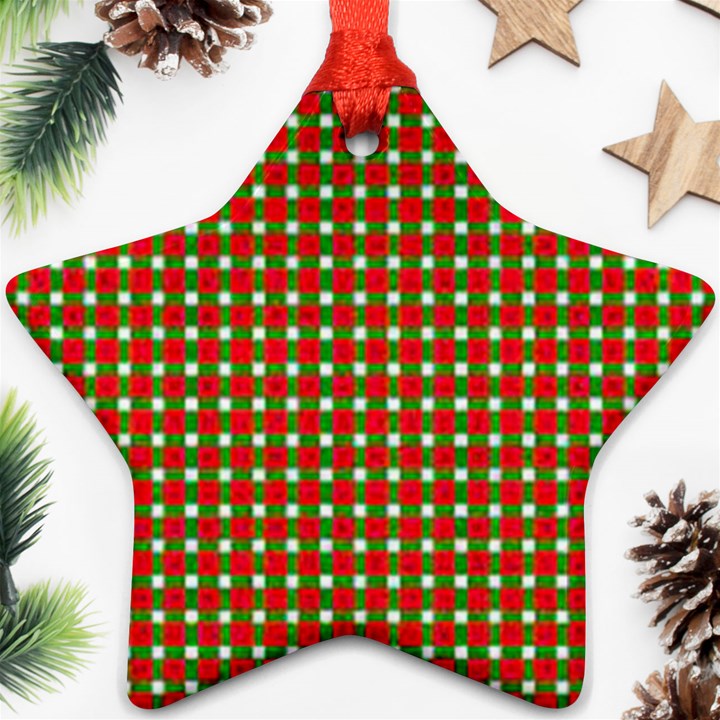 Lumberjack Plaid, Buffalo Plaid, Ornament (Star)