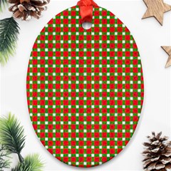 Lumberjack Plaid, Buffalo Plaid, Oval Ornament (two Sides) by artworkshop