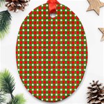 Lumberjack Plaid, Buffalo Plaid, Oval Ornament (Two Sides) Front