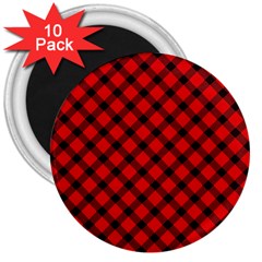 Lumberjack Plaid 3  Magnets (10 Pack)  by artworkshop