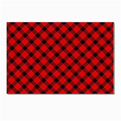 Lumberjack Plaid Postcard 4 x 6  (pkg Of 10) by artworkshop