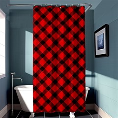 Lumberjack Plaid Shower Curtain 36  X 72  (stall)  by artworkshop