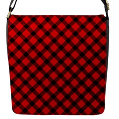 Lumberjack Plaid Flap Closure Messenger Bag (s) by artworkshop