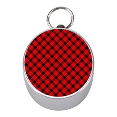 Lumberjack Plaid Mini Silver Compasses by artworkshop