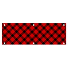 Lumberjack Plaid Banner And Sign 6  X 2  by artworkshop