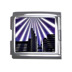 Superhero City Background Mega Link Italian Charm (18mm) by artworkshop