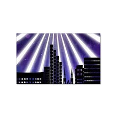 Superhero City Background Sticker Rectangular (10 Pack)