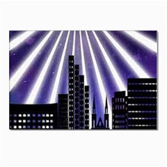 Superhero City Background Postcard 4 x 6  (pkg Of 10) by artworkshop