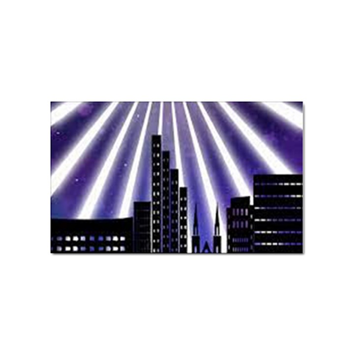 Superhero City Background Sticker Rectangular (100 pack)