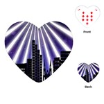 Superhero City Background Playing Cards Single Design (Heart) Front