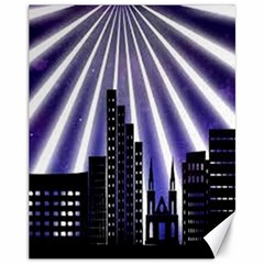 Superhero City Background Canvas 11  X 14  by artworkshop