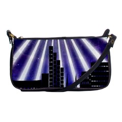 Superhero City Background Shoulder Clutch Bag