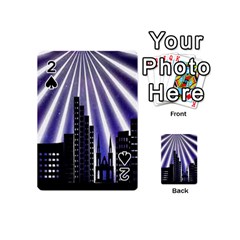 Superhero City Background Playing Cards 54 Designs (mini) by artworkshop