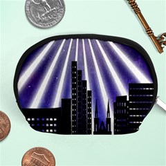 Superhero City Background Accessory Pouch (medium) by artworkshop