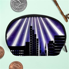 Superhero City Background Accessory Pouch (large) by artworkshop