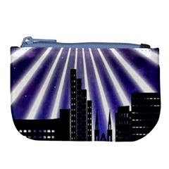 Superhero City Background Large Coin Purse by artworkshop